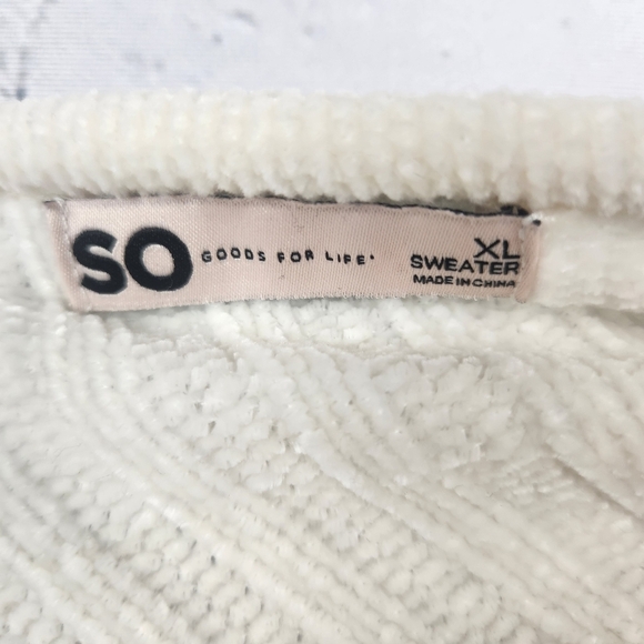 SO Size XL Cream Ribbed Zip Up Sweater - Picture 4 of 6